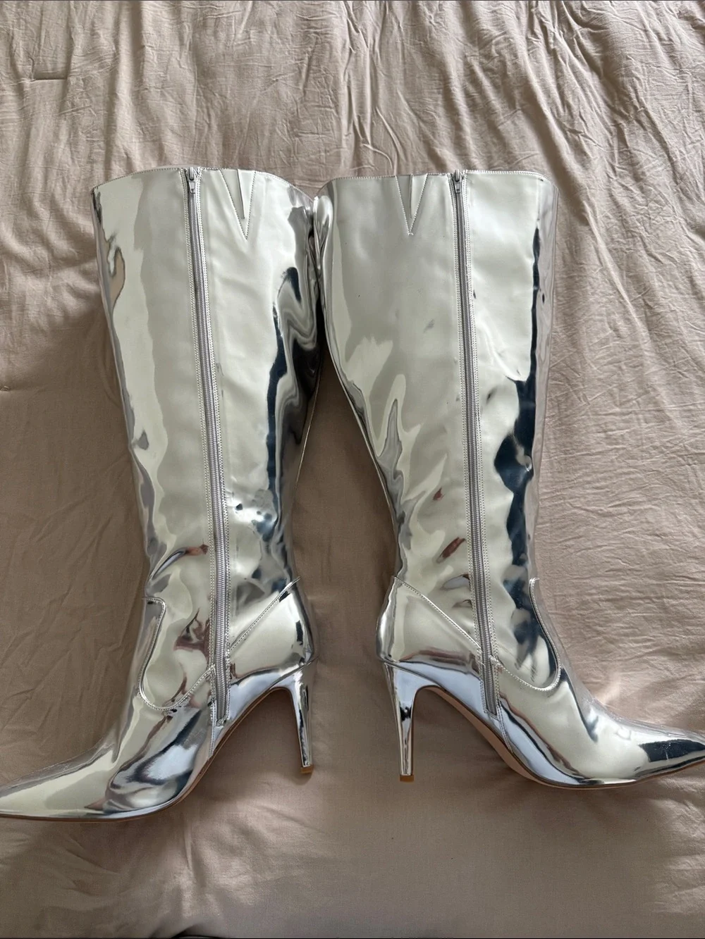 Fashion to Figure Silver Pointed Toe Stiletto Heels